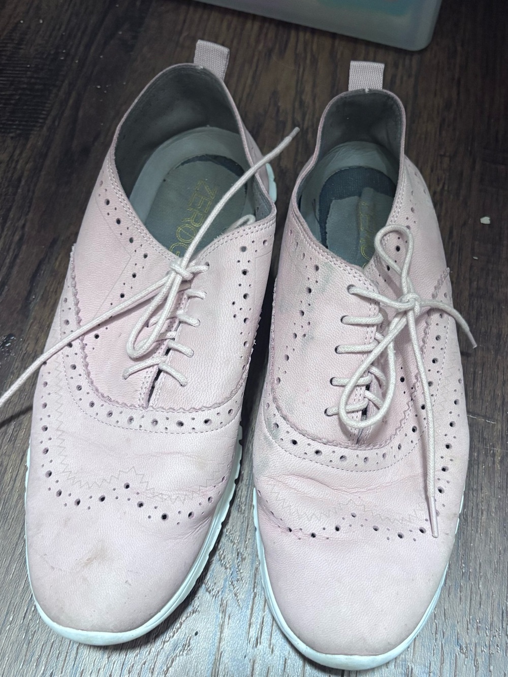Womens Zerogrand Cole Haan Sneakers - Casual Wingtip Lace-Up Shoes in Light Pink